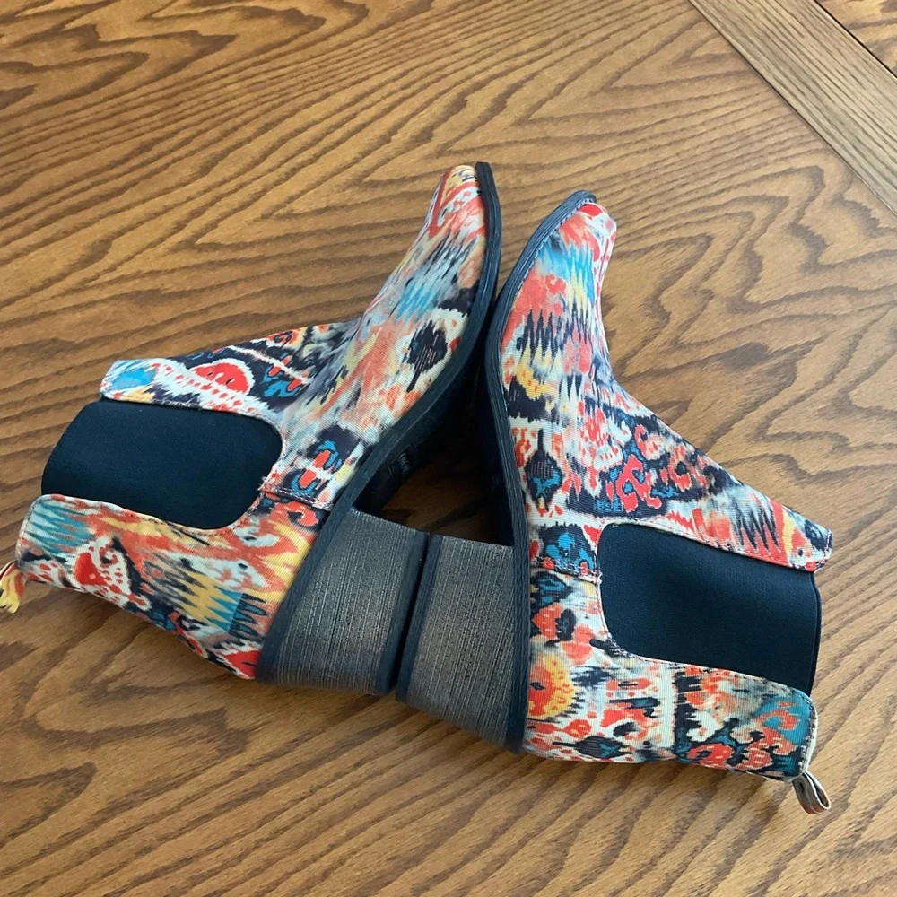 Coconuts Jezebel Colorful Ankle Booties, Women’s Sz 9M